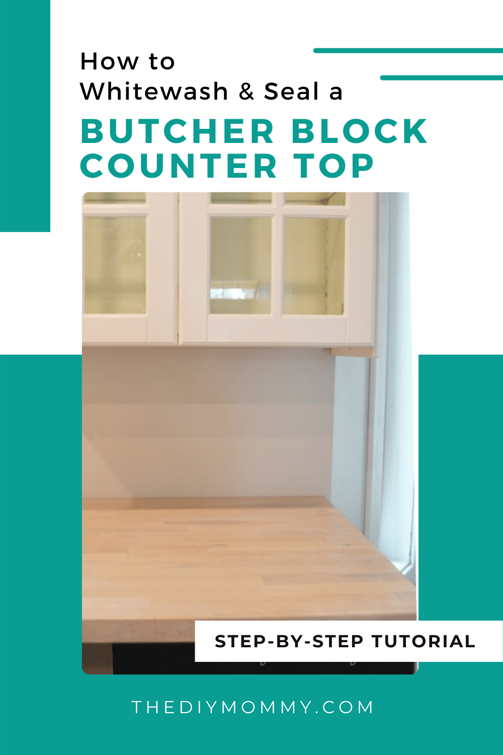 nasilyapilio Whitewash and Seal a Butcher Block Counter Top