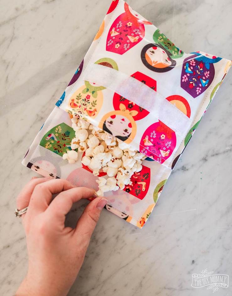 Sew a 15 Minute Reusable Snack Bag The DIY Mommy