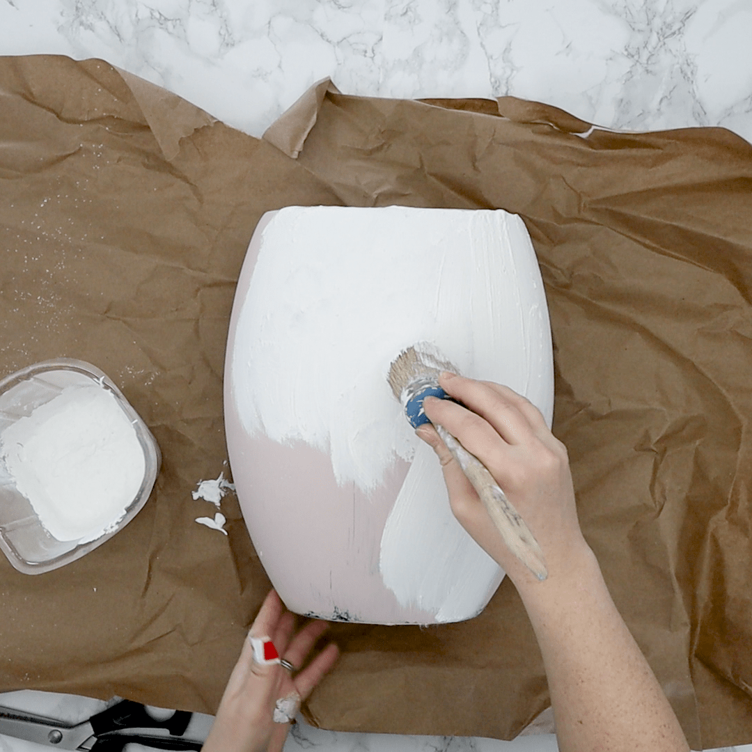 How to make a textured vase with DIY plaster paint The DIY Mommy