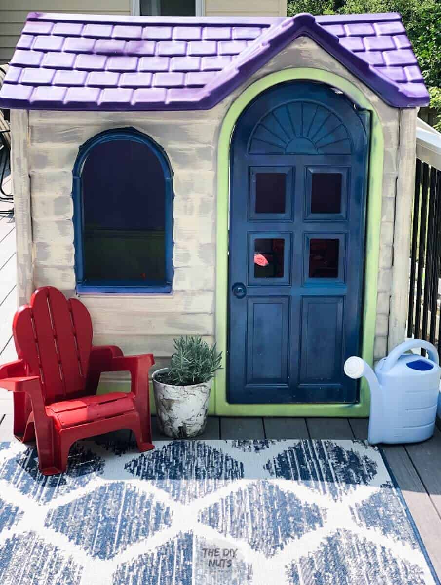 How to Paint A Plastic Playhouse Makeover The DIY Nuts