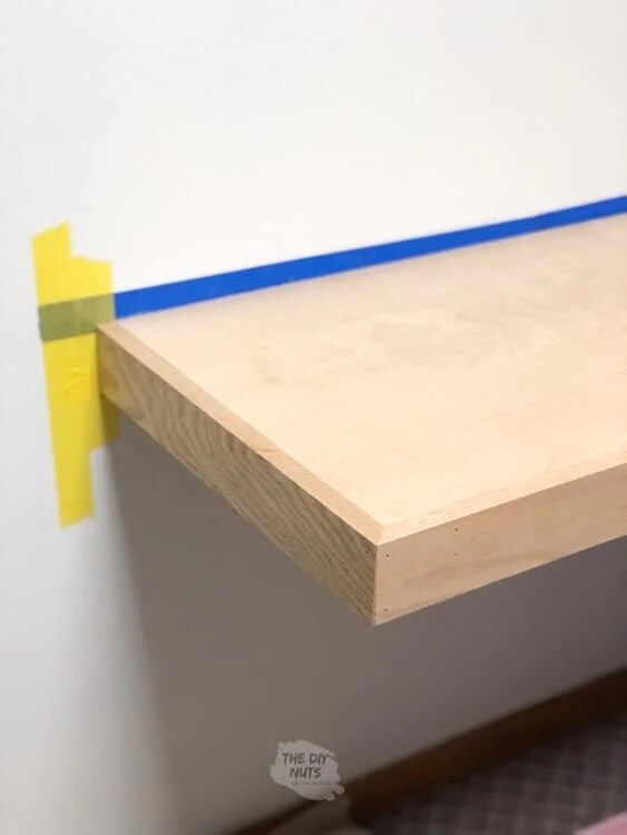 DIY Corner Wood Floating Desk With Simple Brackets The DIY Nuts