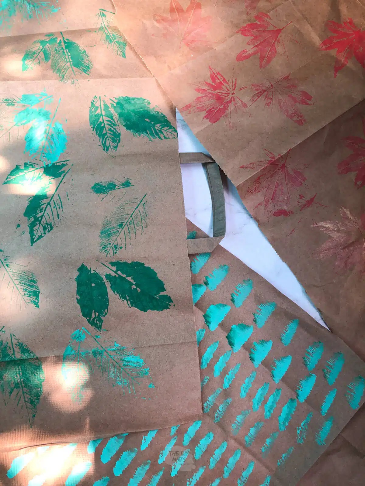 DIY Leaf Wrapping Paper Out Of Brown Paper Bags The DIY Nuts