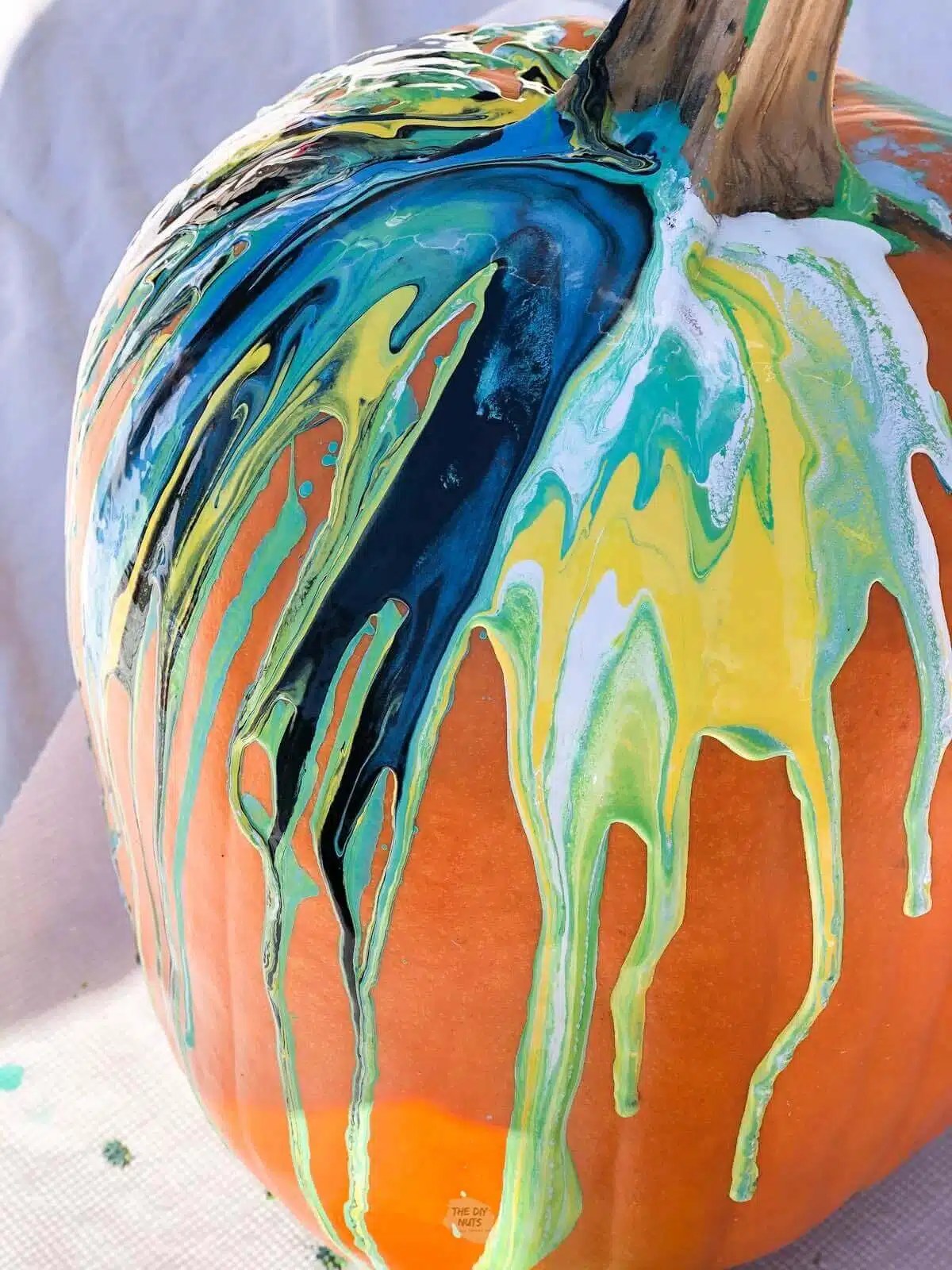 DIY Easy Paint Pour Pumpkins The DIY Nuts