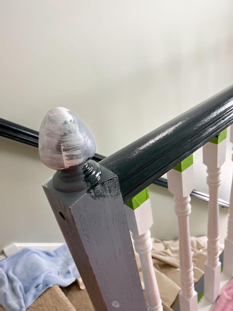 How To Easily (re)Paint Your Stair Handrail & Banister Black The DIY Nuts