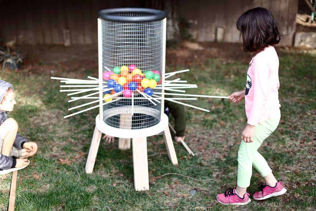 How to Build a Giant DIY Kerplunk Game for Outdoors TheDIYPlan