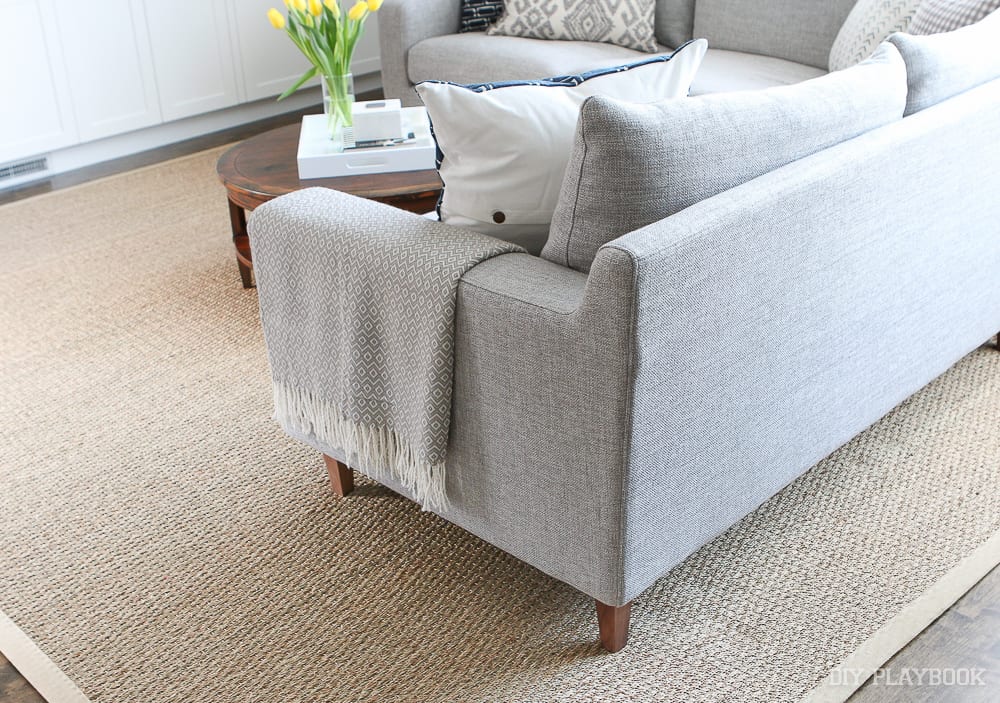 Our New Gray Sectional Couch from Interior Define DIY Playbook