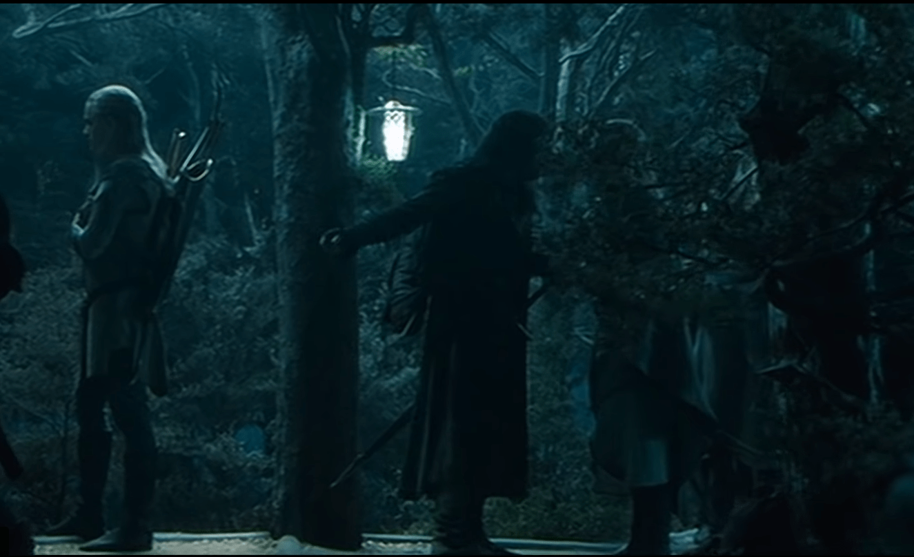 Lord of the rings - Aaragorn Arguing with Haldir in Lothlorien