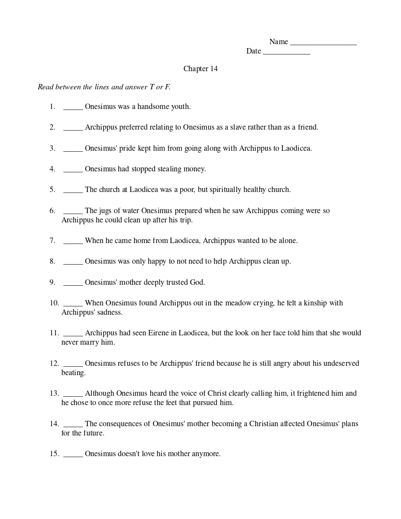 Twice Freed Chapter 07 Reading Comprehension The Dock for Learning