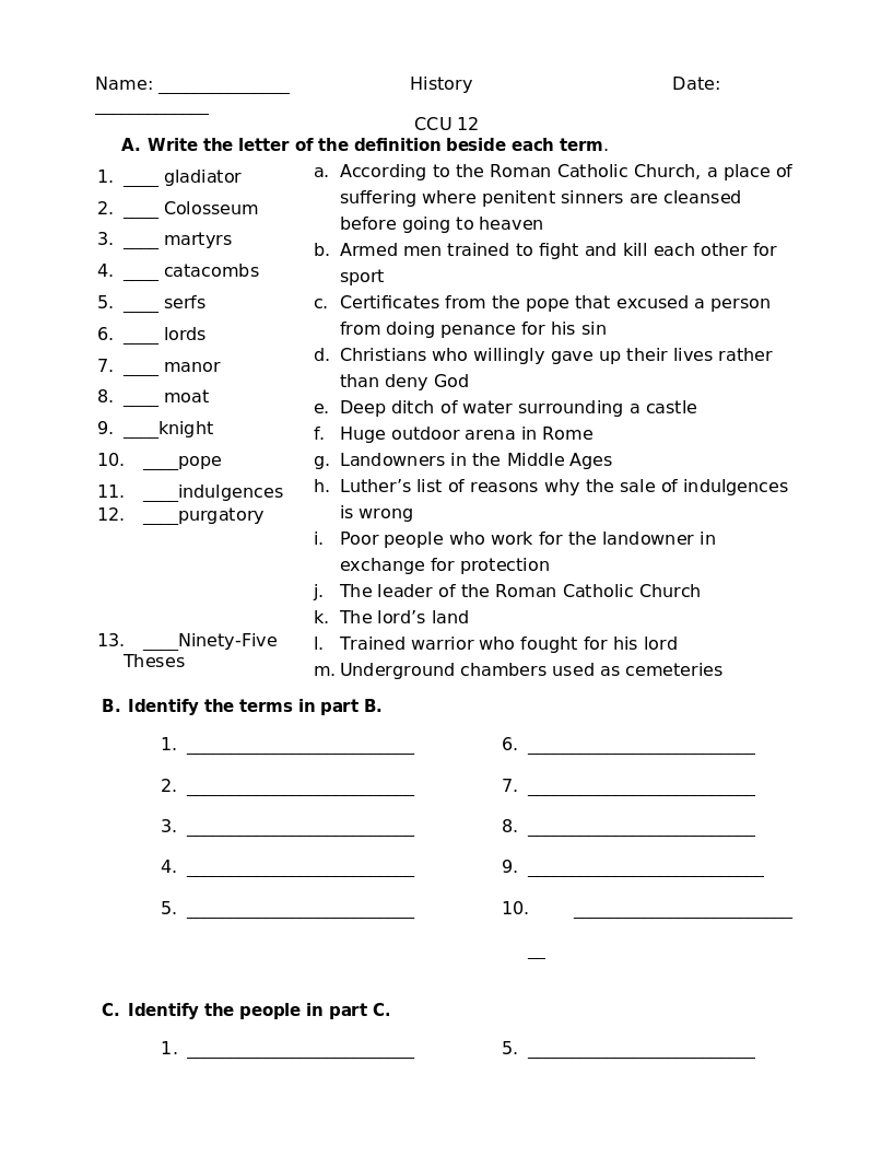 A Beka Grade 5 World History Chapter CheckUp 12 The Dock for Learning