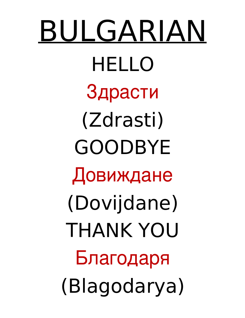 Bulgarian Words The Dock for Learning