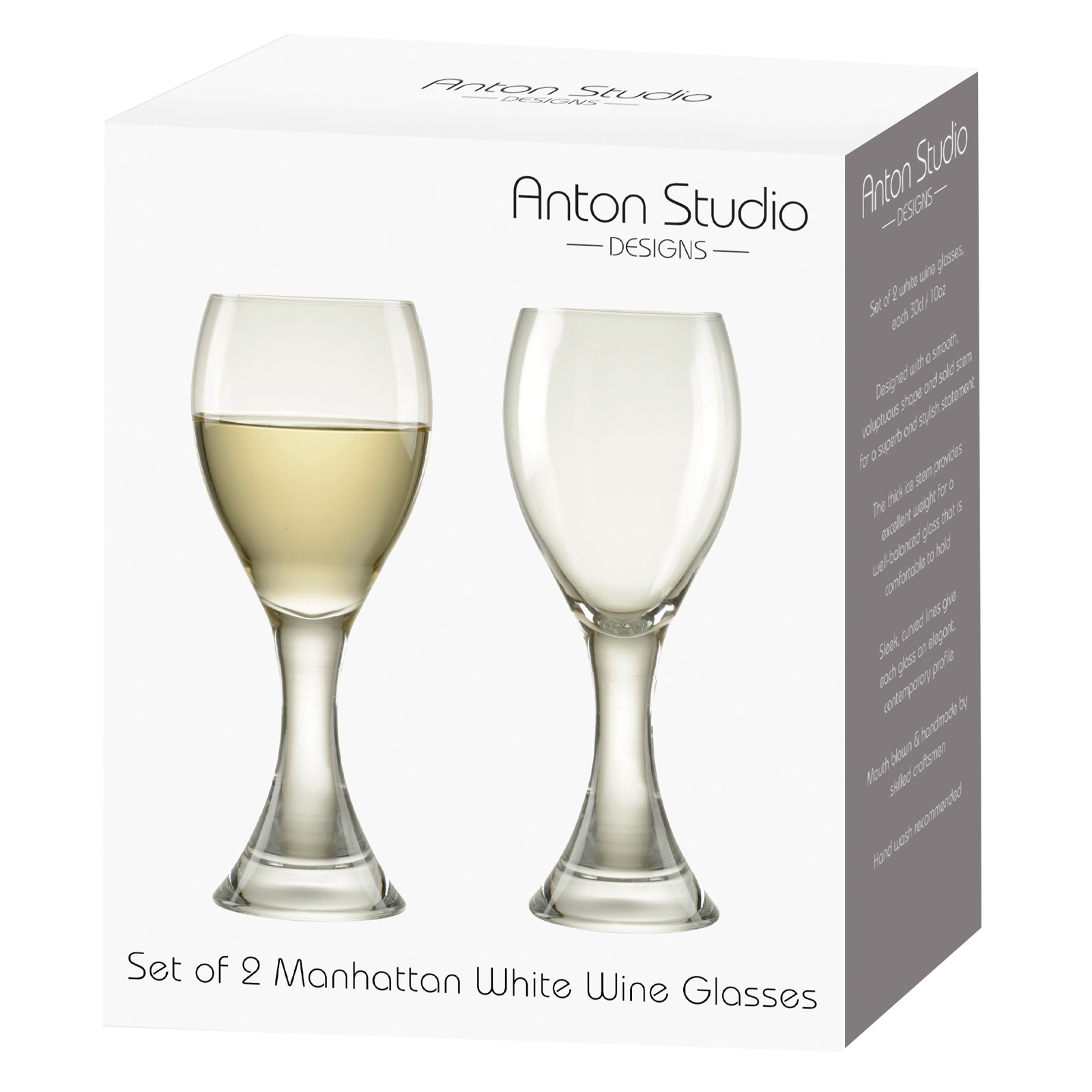 Set of 2 Manhattan White Wine Glasses The DRH Collection