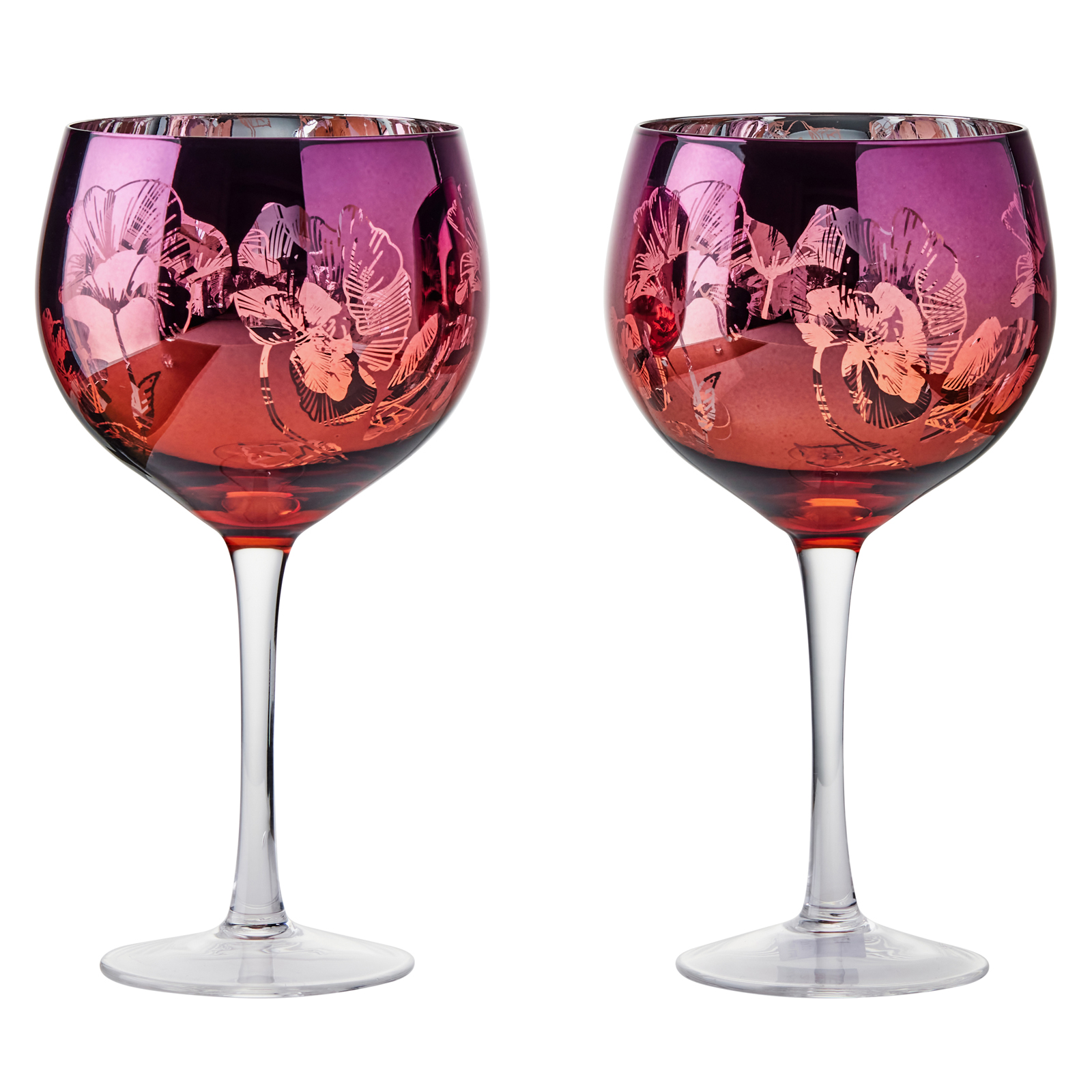 Set of 2 Bloom Gin Glasses The DRH Collection