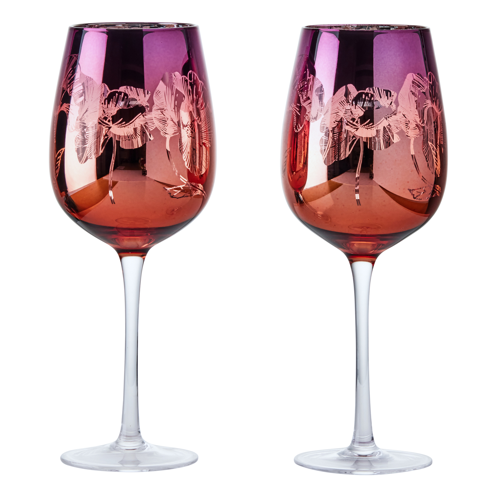 Set of 2 Bloom Wine Glasses The DRH Collection