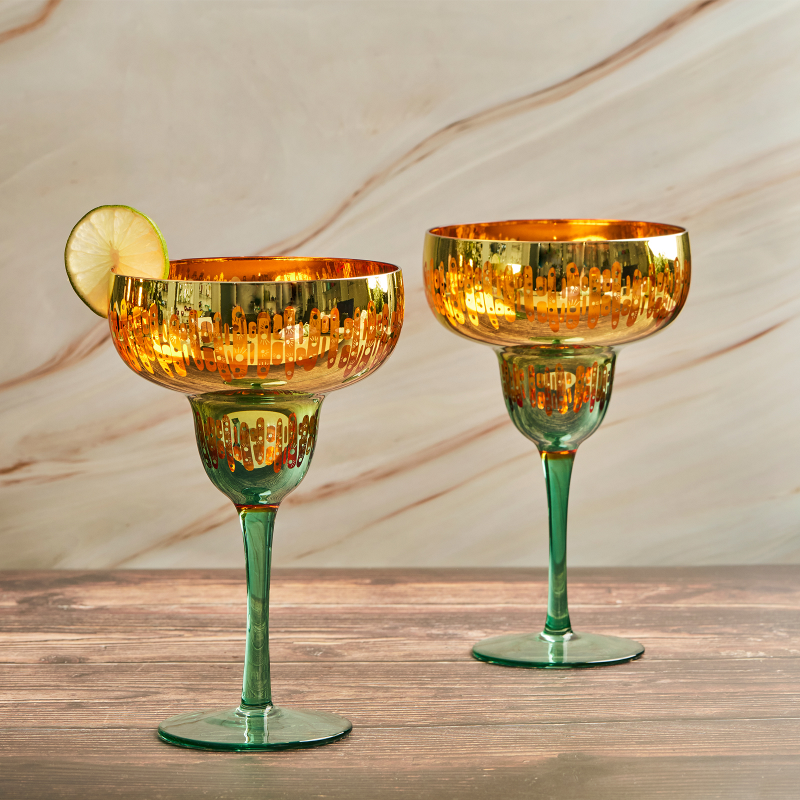 Set of 2 Fiesta Margarita Glasses The DRH Collection