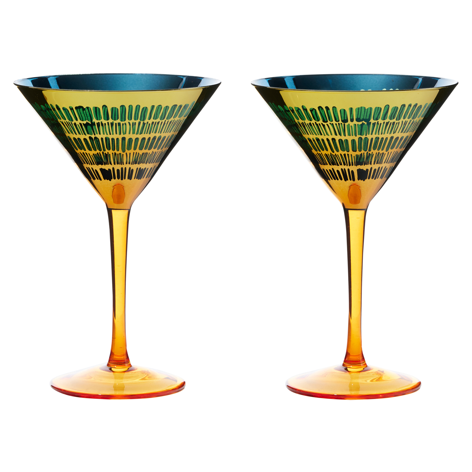 Set of 2 Fiesta Cocktail Glasses The DRH Collection