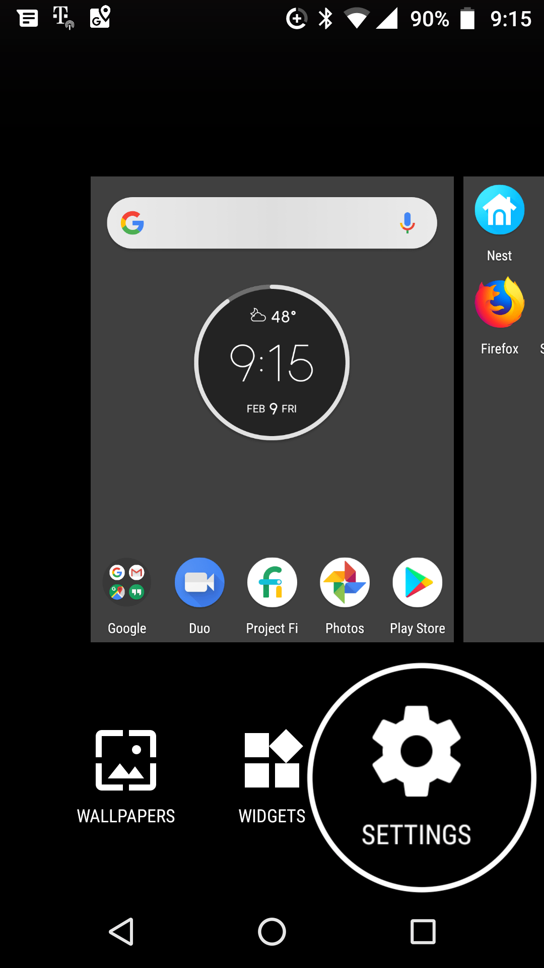 Moto Launcher With Dark Theme Option On Moto X After Android 8.0 Oreo