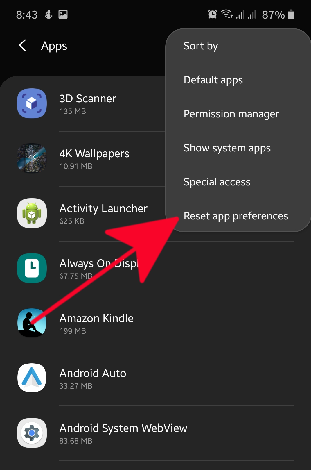 How To Reset App Preferences On Samsung (Android 10)