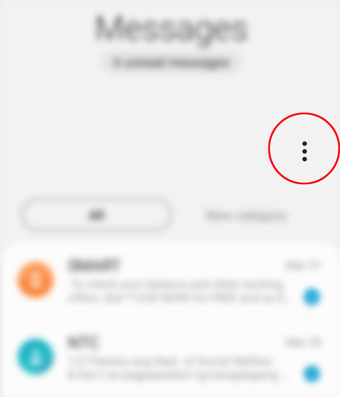 How to view or edit Galaxy S20 Message Center Number