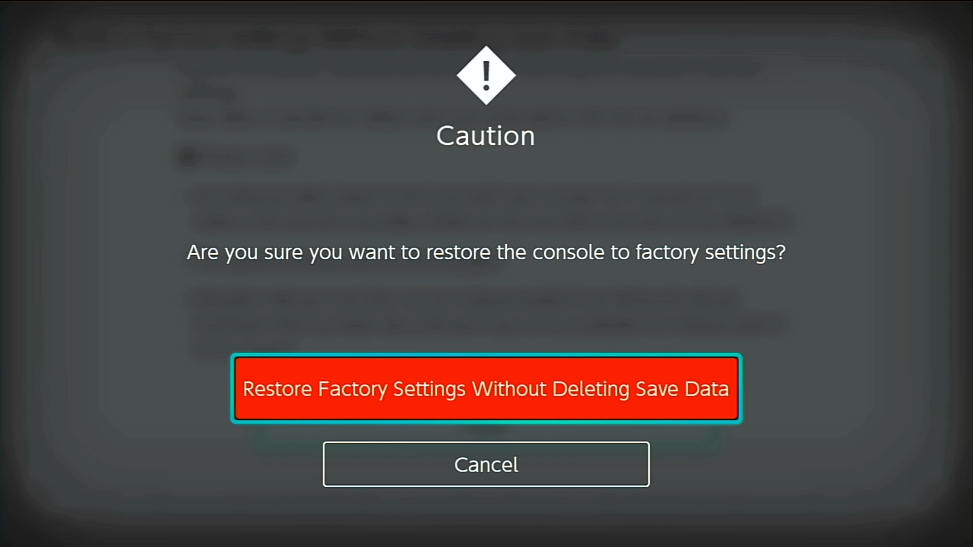 Nintendo Switch Recovery Mode Get Back Save Data After Factory Reset