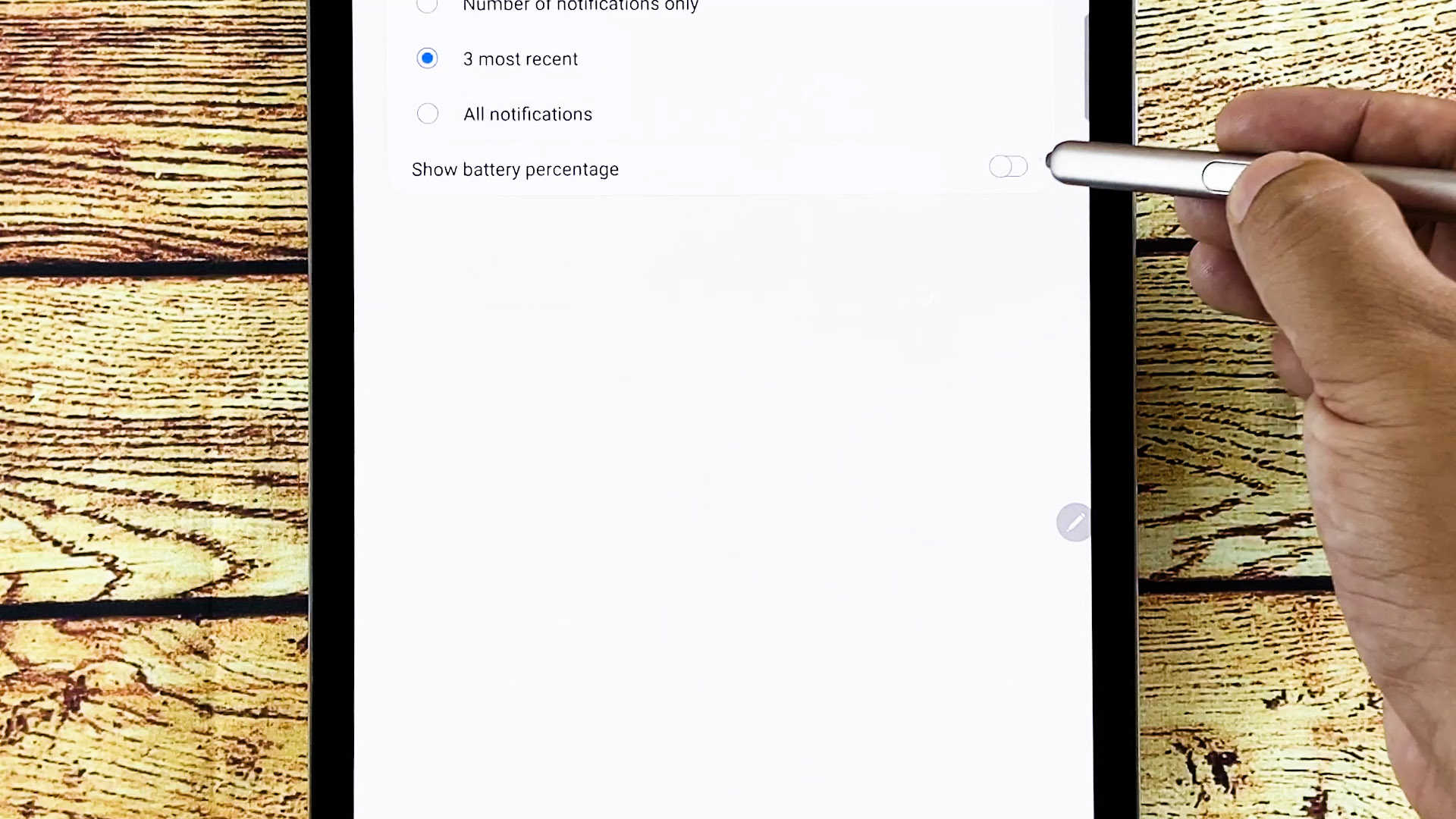 How To Enable Battery Percentage On Galaxy Tab S6 Status Bar