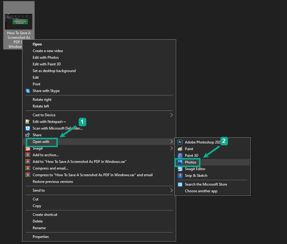 How To Save A Screenshot As PDF In Windows