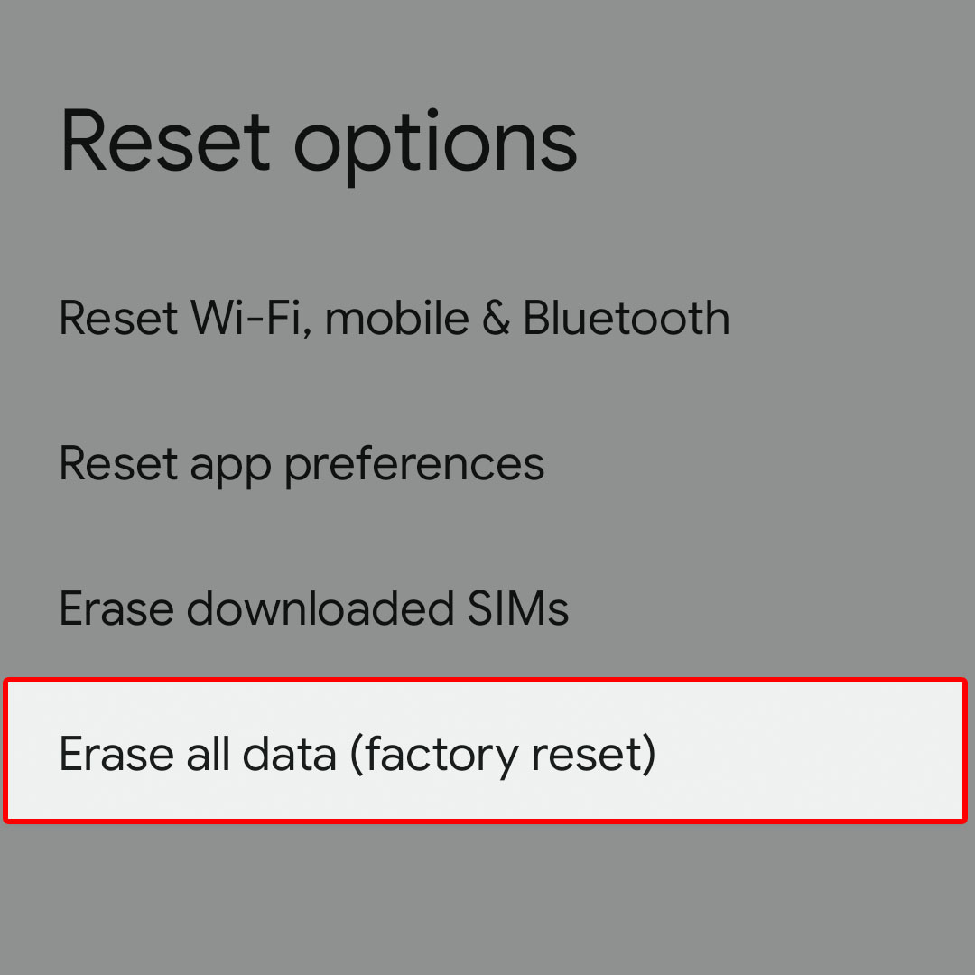 How to Factory Reset Google Pixel 7