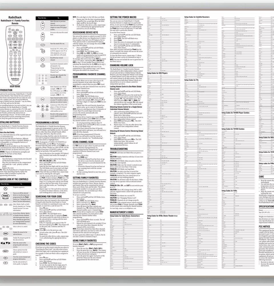 How to Program a Radio Shack Universal Remote