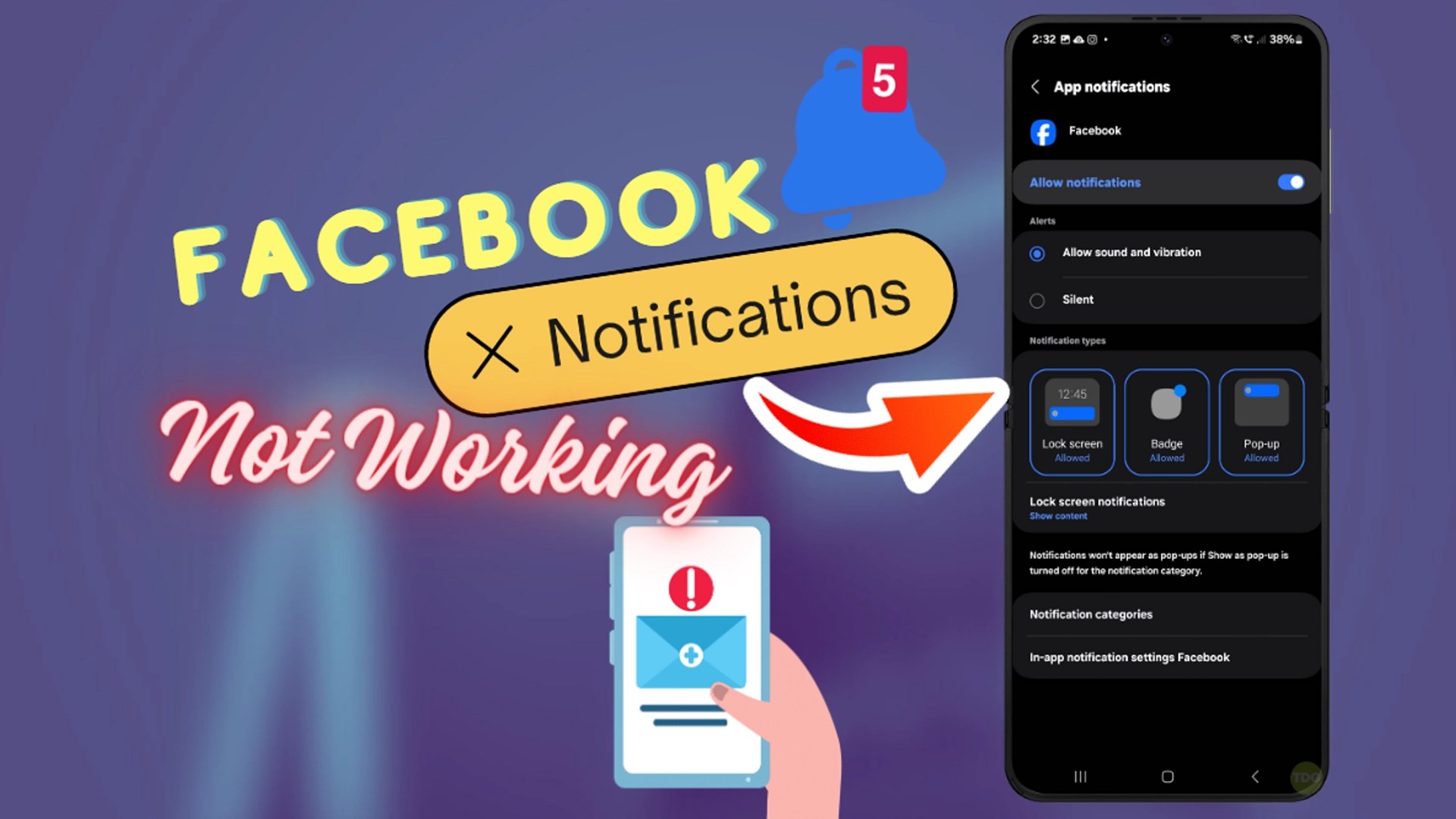 Why Facebook Notifications Not Working On Galaxy Z Flip 5 and How to