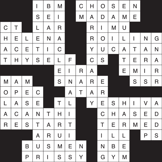 Crossword Puzzle Answers Week of 2/11/21 The Drummer and The Wright