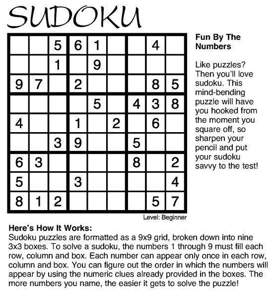 Sudoku Week of 10/15/20 3 The Drummer and The Wright County