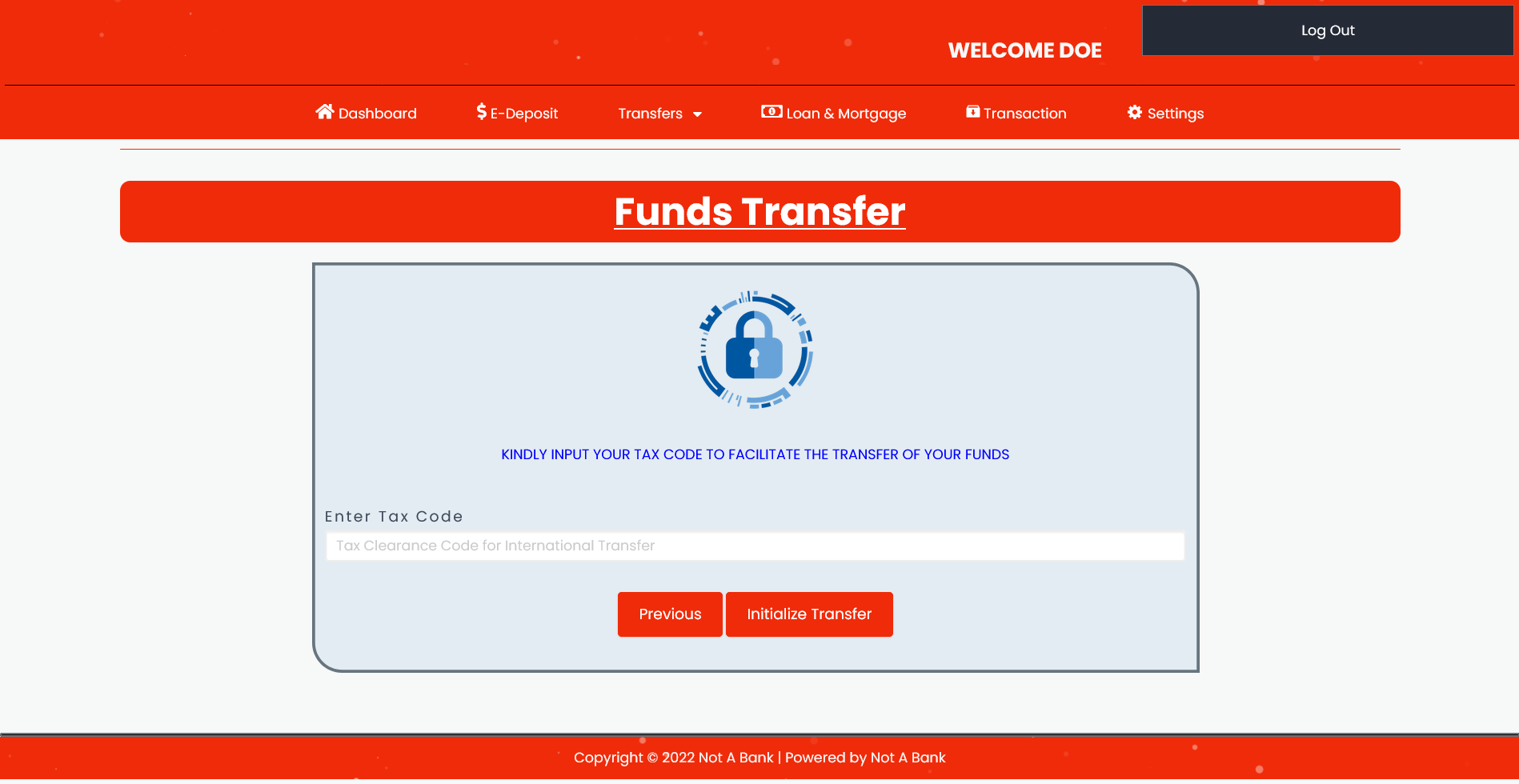 Free Online Banking Script With Transfer Code 2022