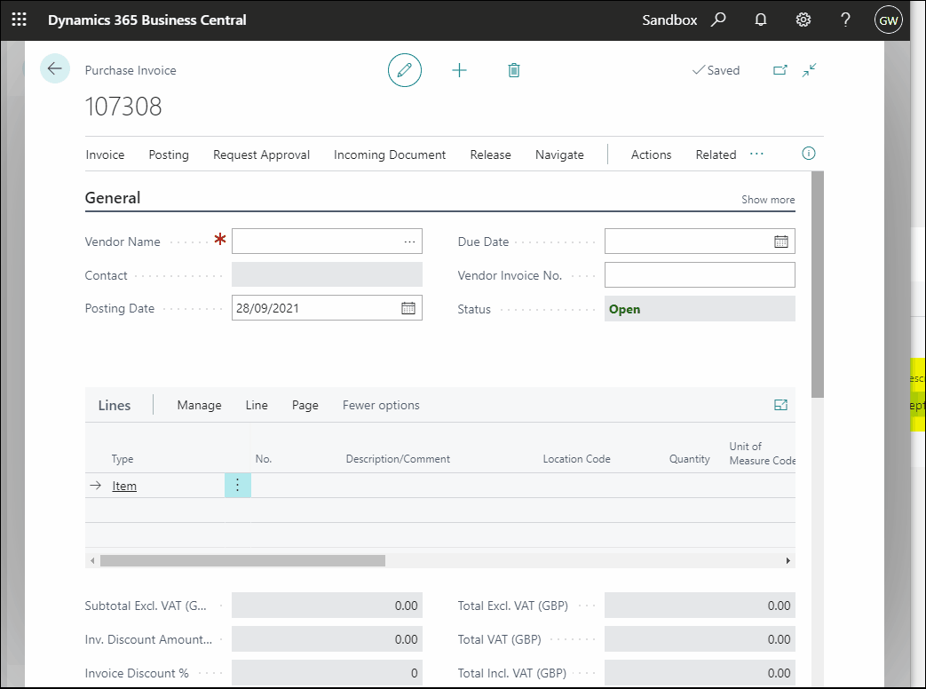 Dynamics 365 Business Central How to Change the Description on the