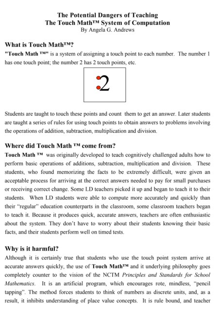 Math Resources The Dyslexia Tutor