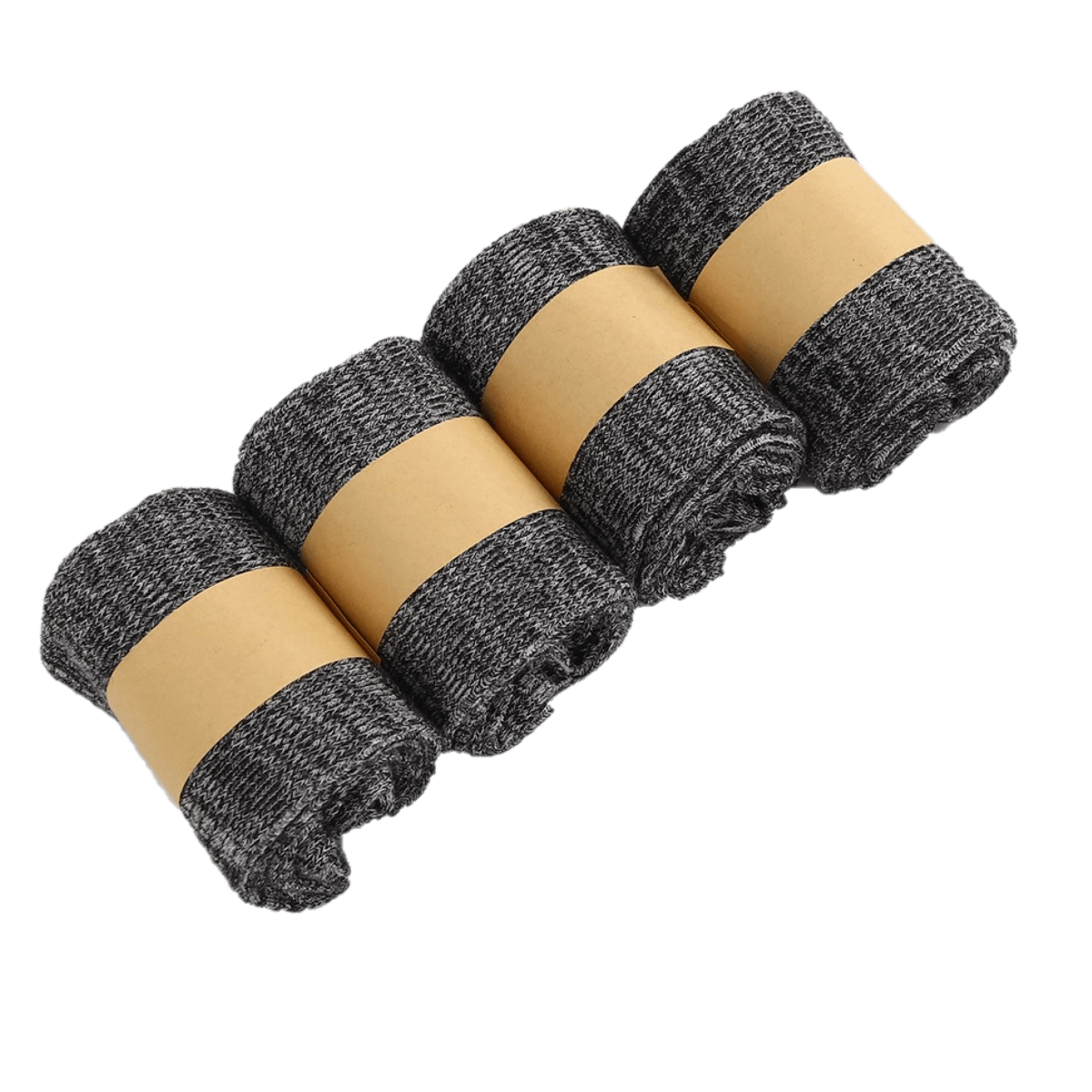 Hemp & Organic Cotton Socks Black Color 4 Pairs