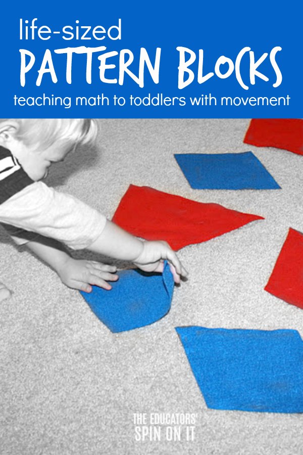 Giant Pattern Blocks Teaching Math to Tots with Movement The