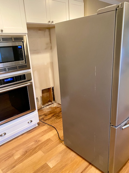 Water Damaged Wood Floors From Refrigerator Water Line Leak The Emerging Home