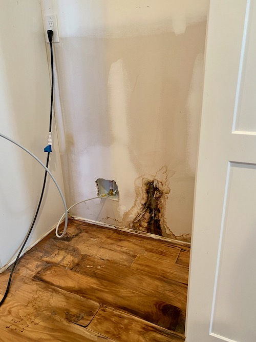 Water Damaged Wood Floors From Refrigerator Water Line Leak The