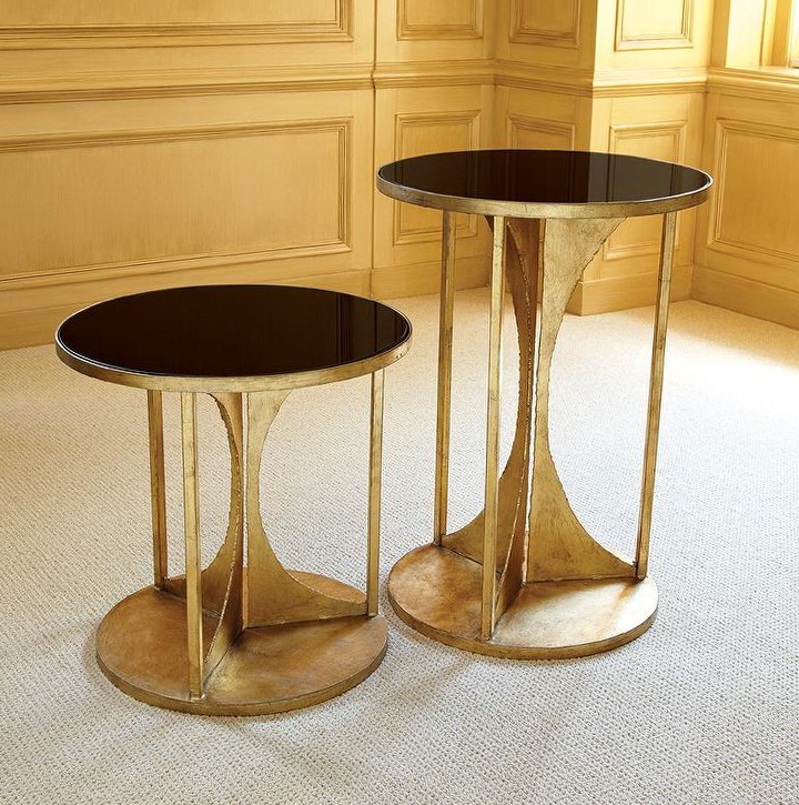 Black And Gold Side Table