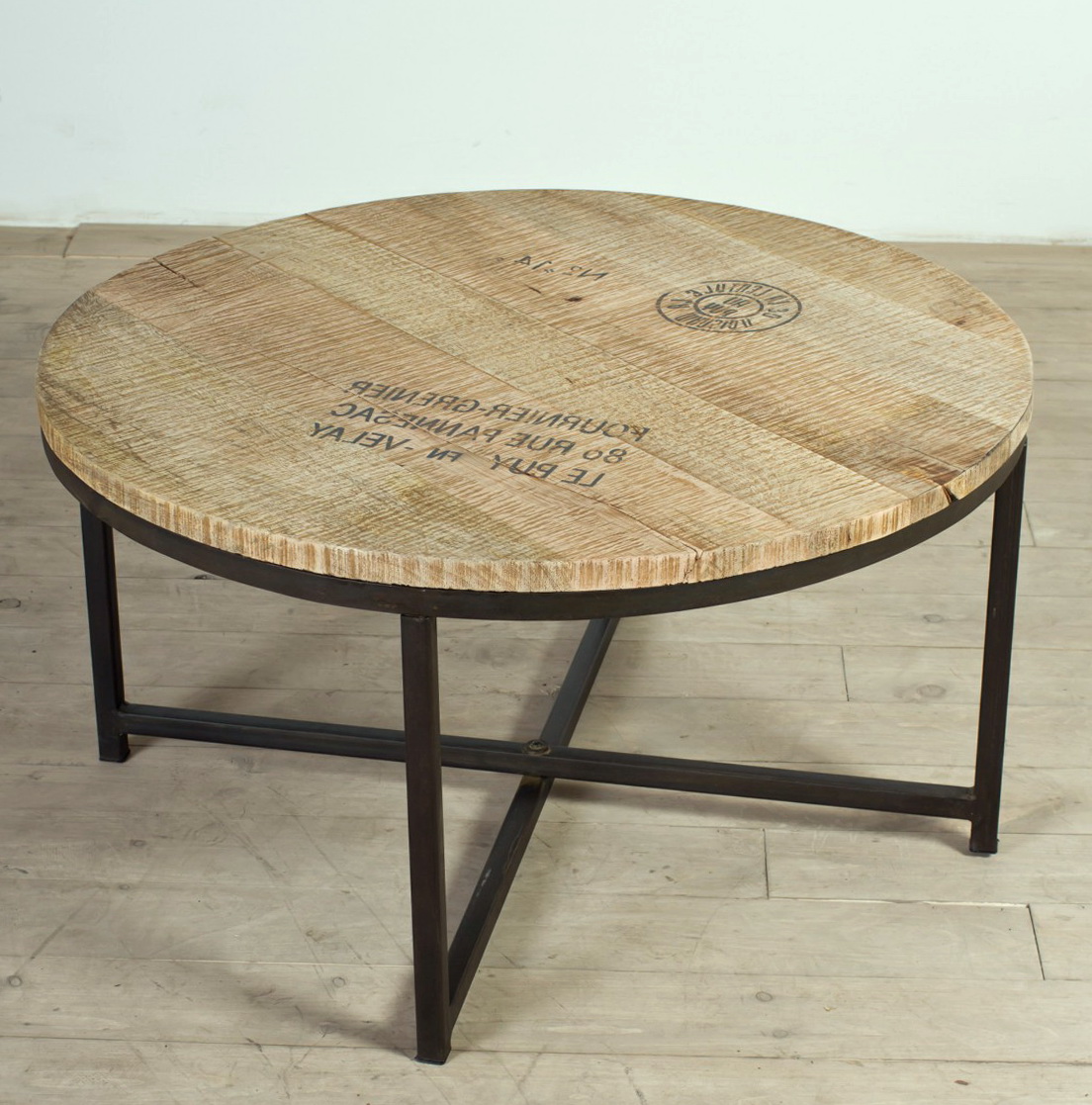 Round Rustic Side Table
