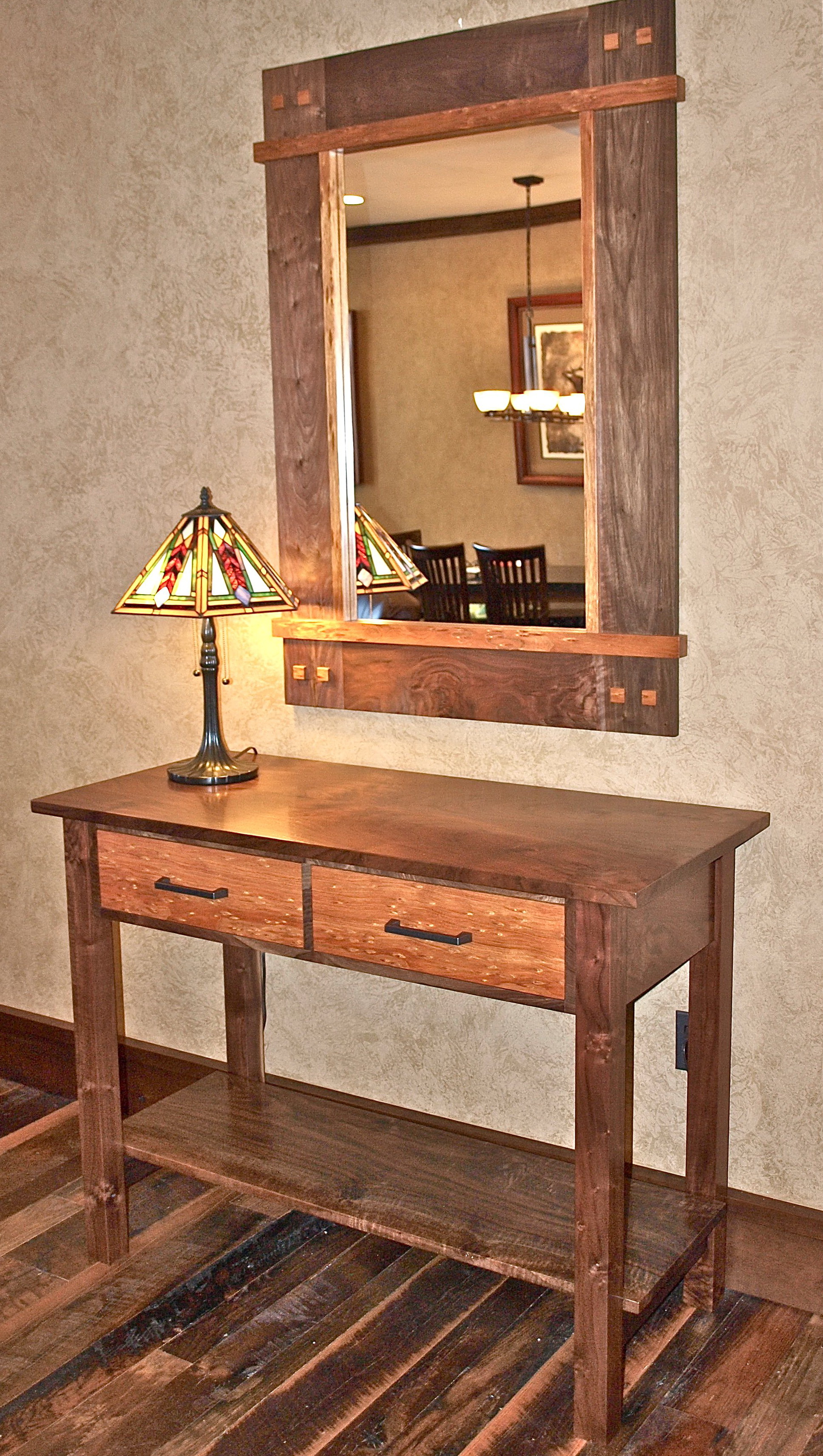 Entry Console Table With Mirror