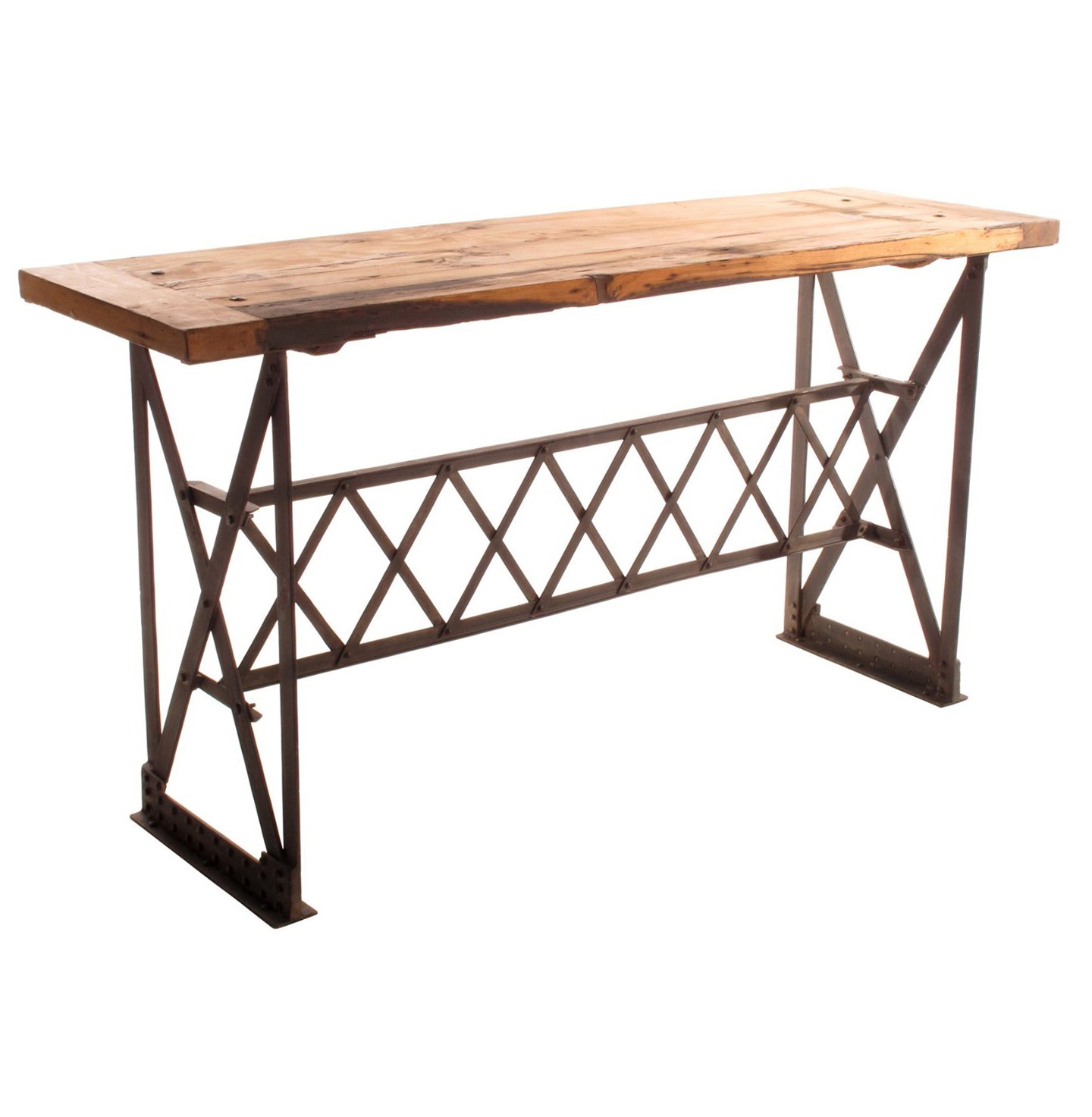 Rustic Industrial Console Table