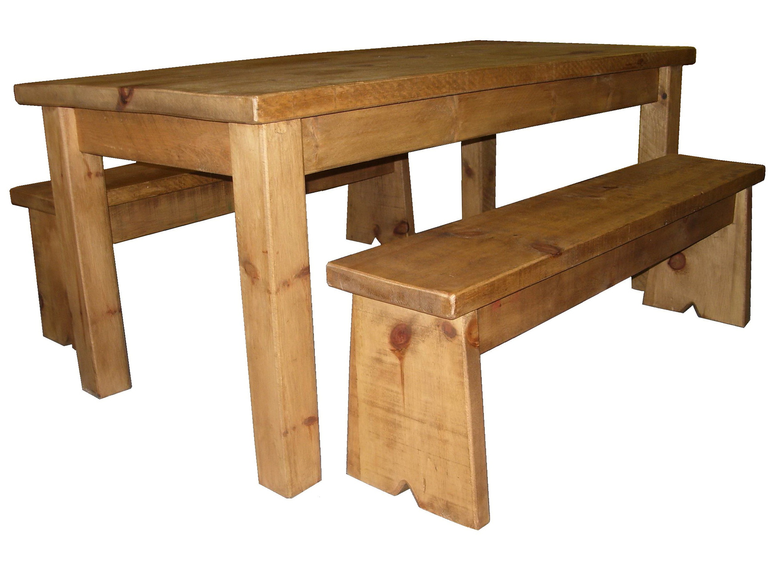 Rustic Kitchen Table With Bench