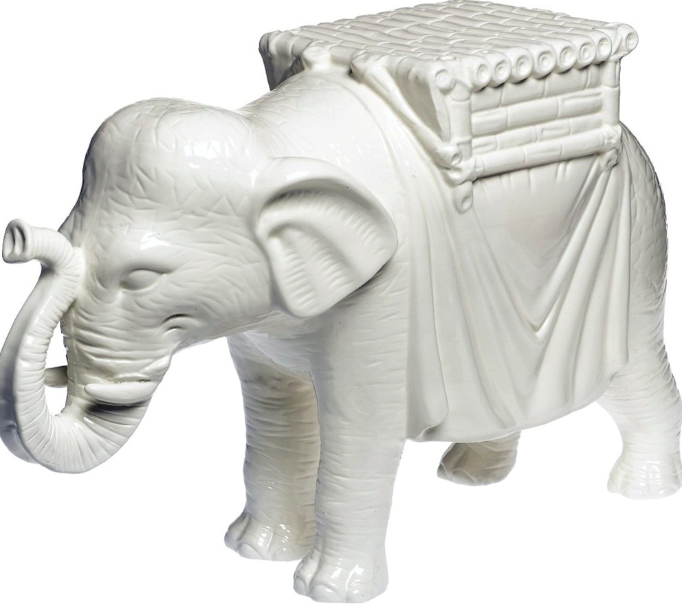 White Ceramic Side Table