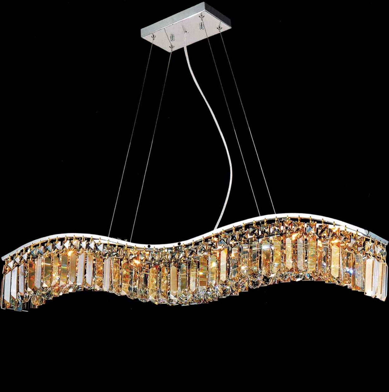 Modern Crystal Chandelier Rectangular