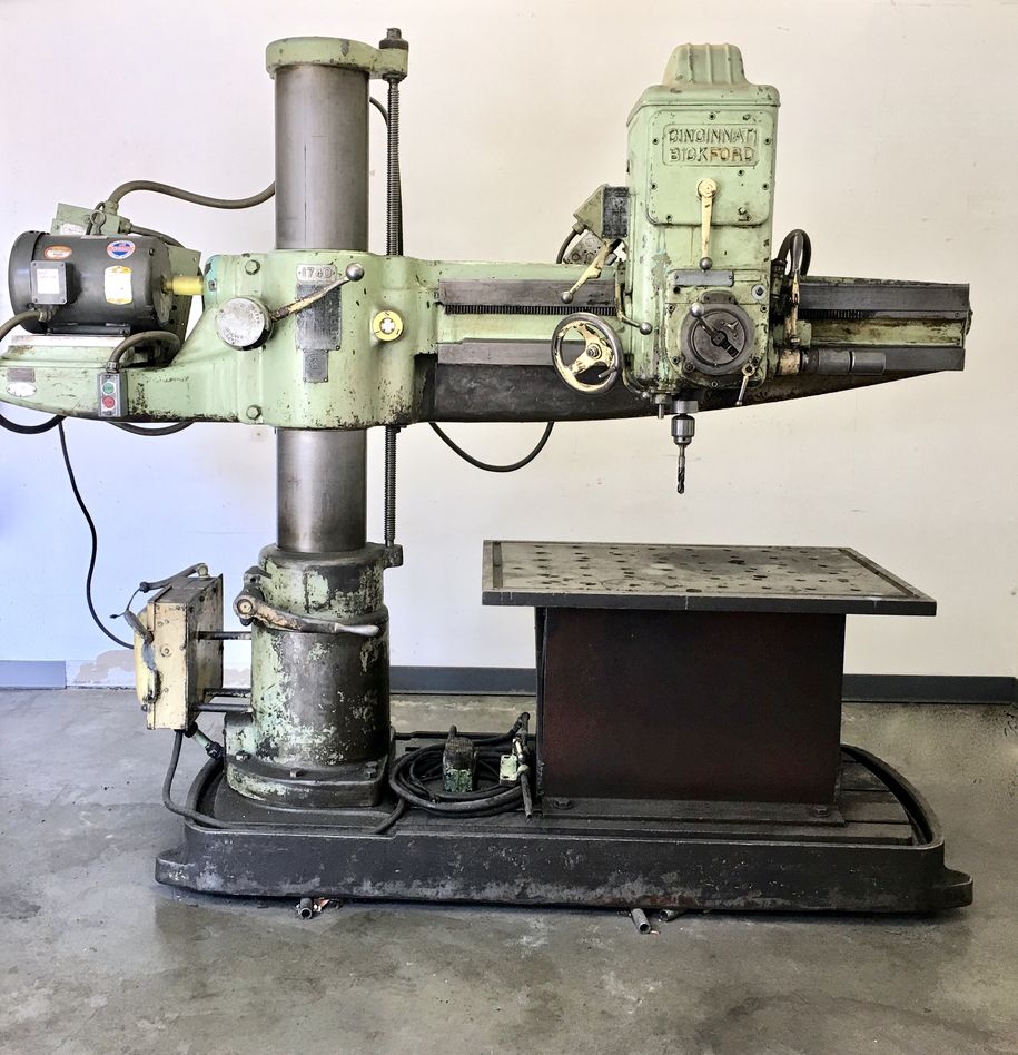 Cincinnati Bickford Super Service 9" x 4' Radial Arm Drill Press The