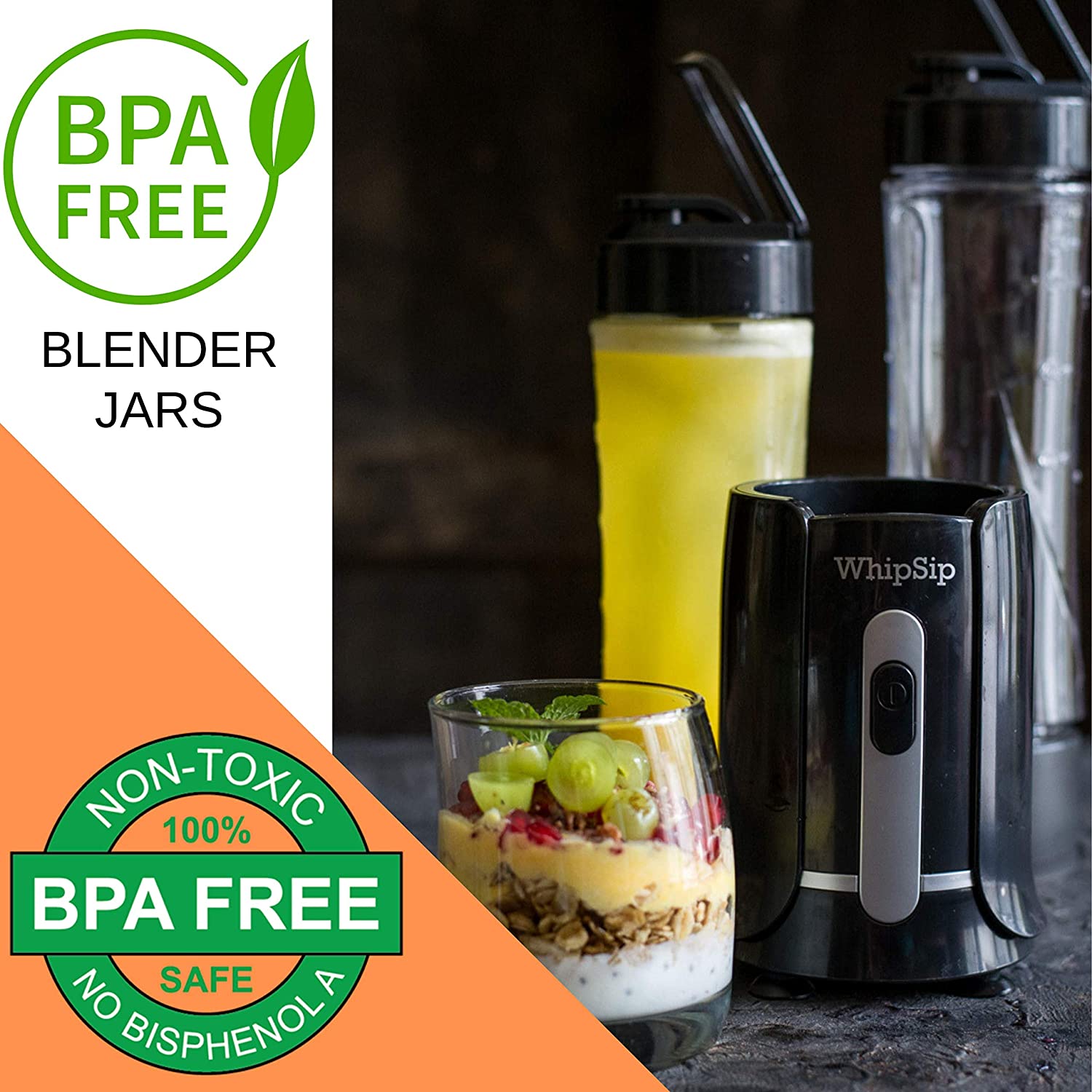 WhipSip Personal Blender For Smoothies and Protein Shakes TheEssentials