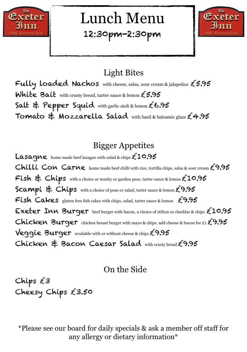 Food & Drinks The Exeter Inn Modbury