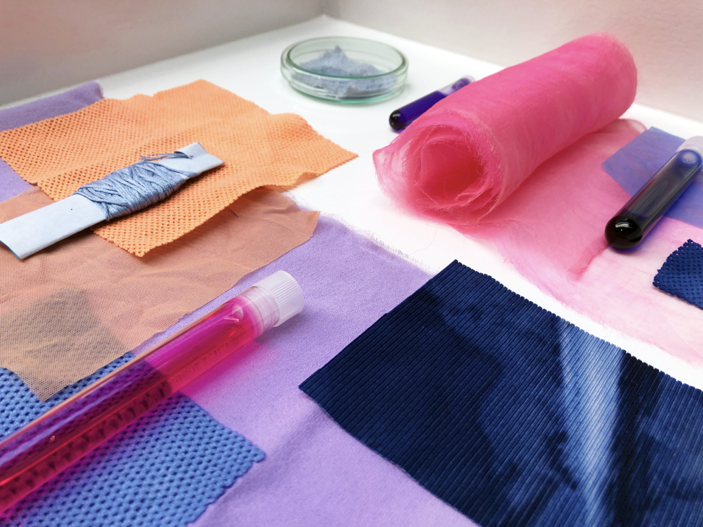 Bacteria grown colored shower curtain The Exploded View