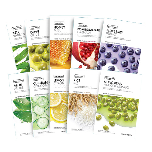 REAL NATURE Face Mask 5+5 Promotion pack The Face Shop Nova