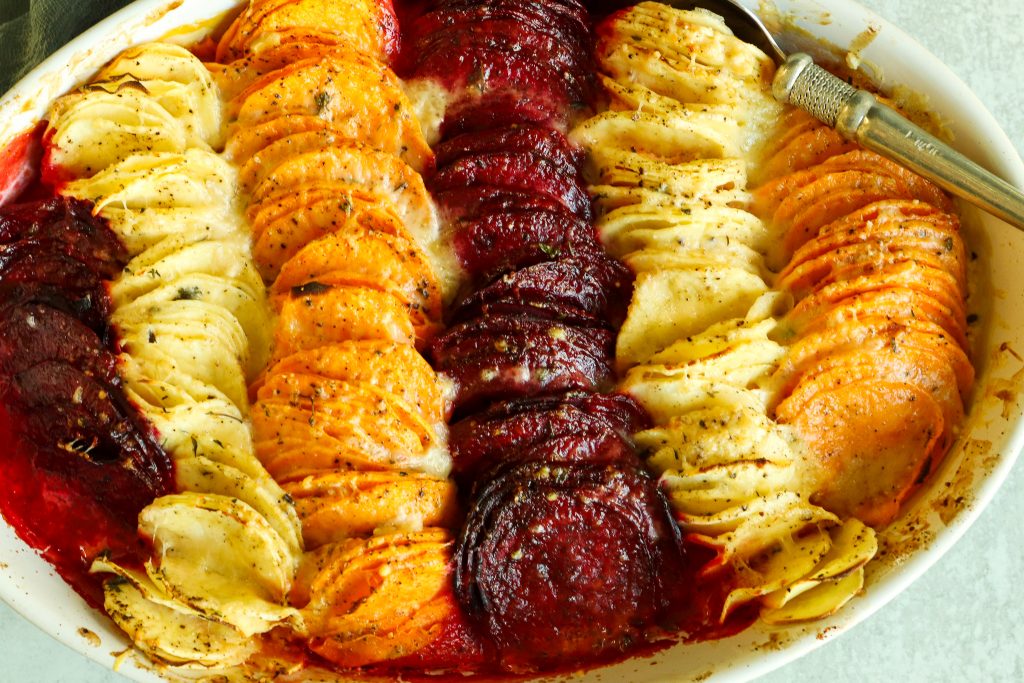 Cheesy Root Vegetable Gratin The Fancy Pants Kitchen